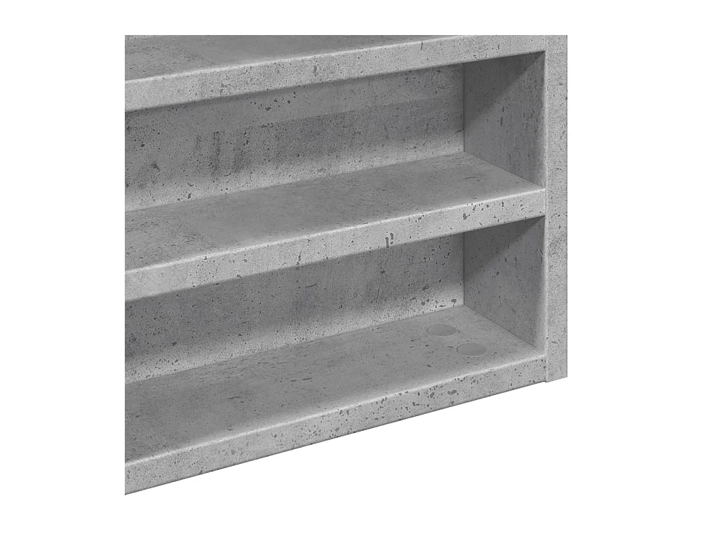 Armoire à vitrine gris béton 60x8,5x58 cm bois d'ingénierie