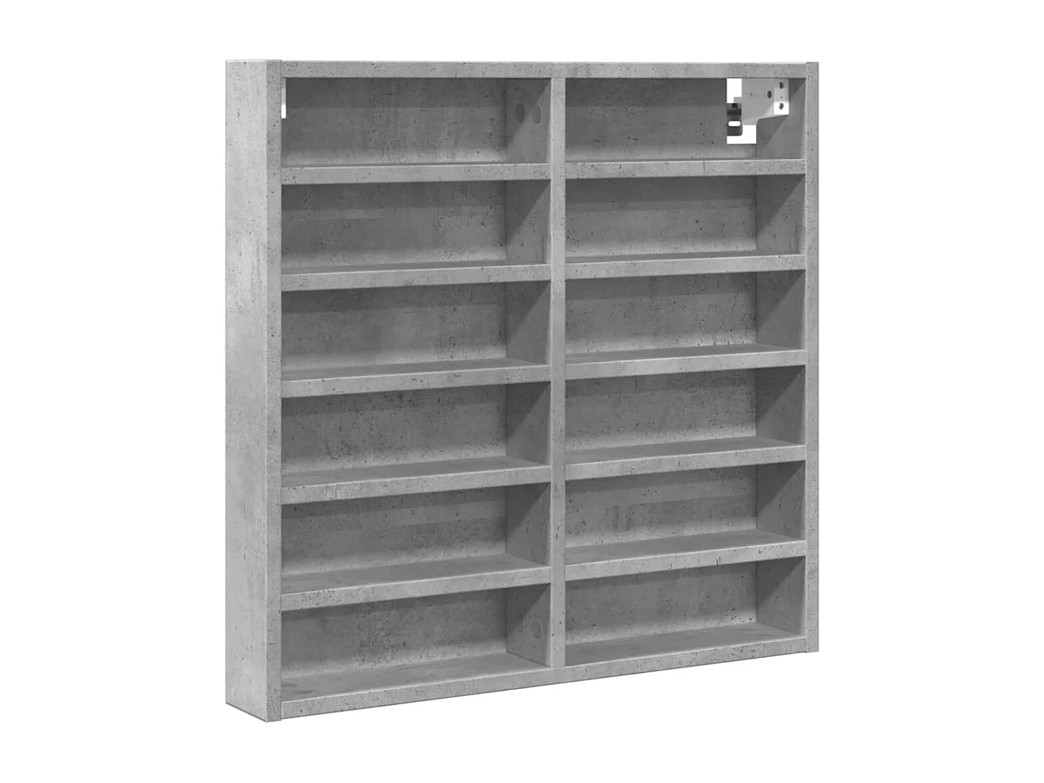 Armoire à vitrine gris béton 60x8,5x58 cm bois d'ingénierie