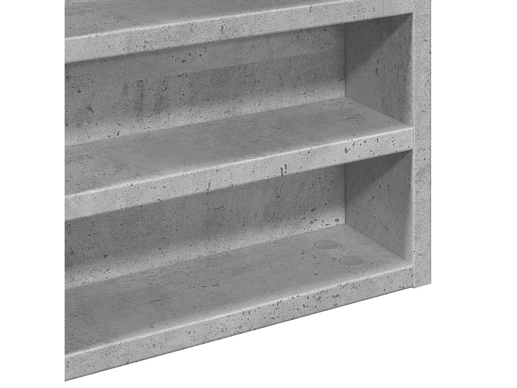 Armoire à vitrine gris béton 60x8,5x58 cm bois d'ingénierie