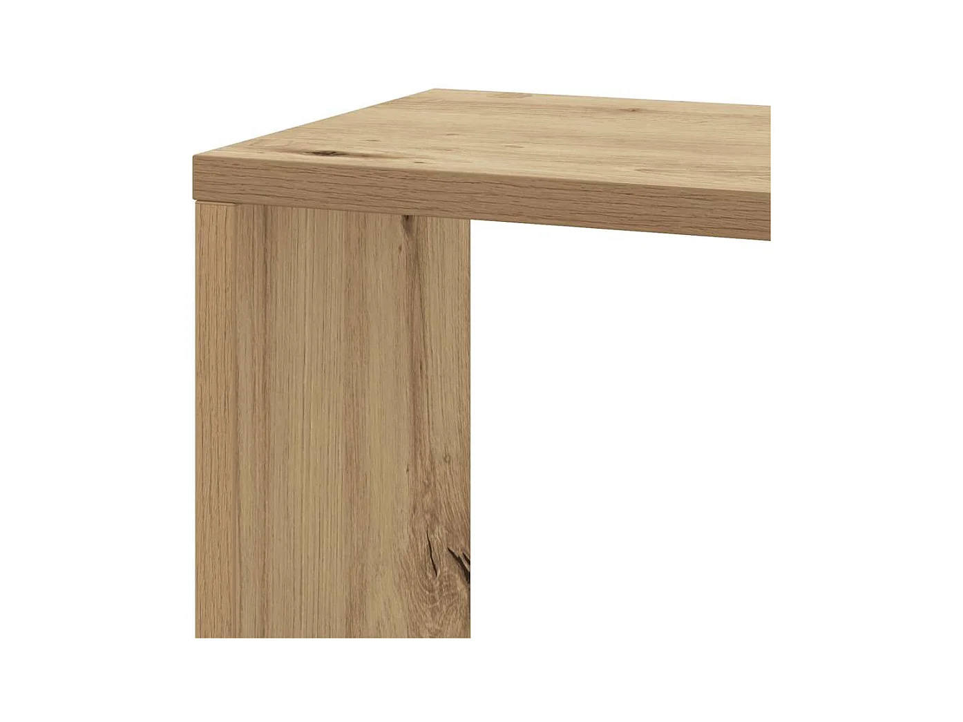 Estante de parede p/ canto derivados madeira carvalho artisiano