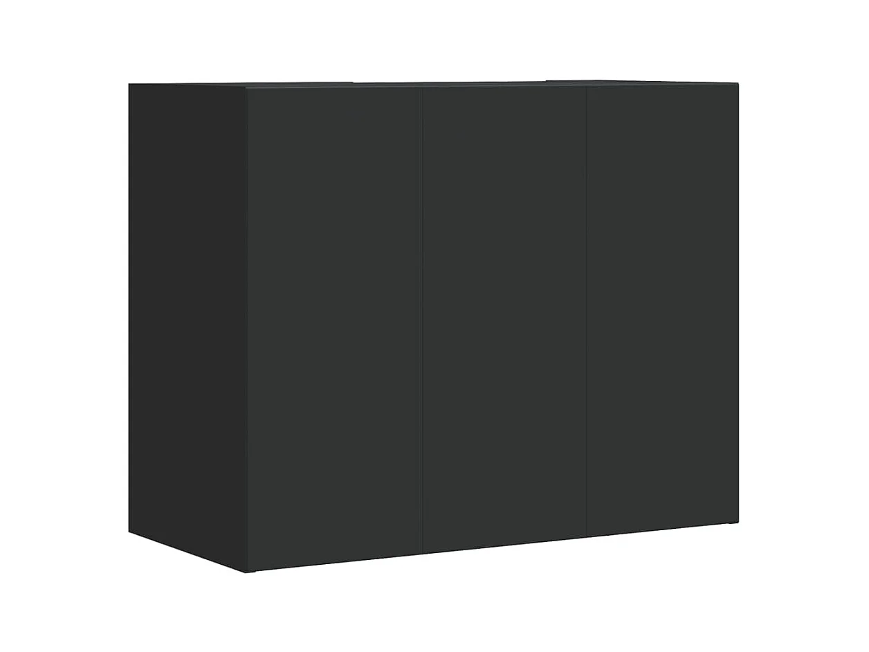 Armario de pared madera de ingeniería negro 75x35x60 cm