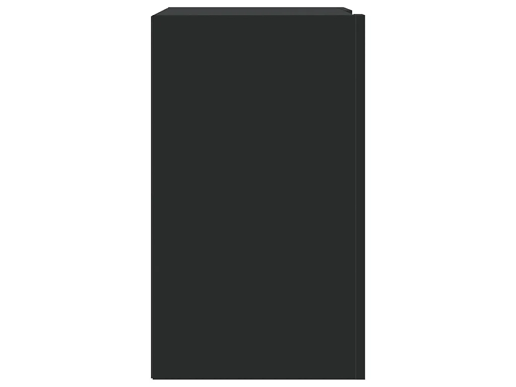 Wandkast 75x35x60 cm bewerkt hout zwart