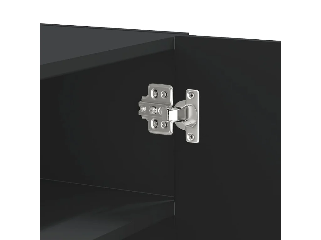 Wandkast 75x35x60 cm bewerkt hout zwart