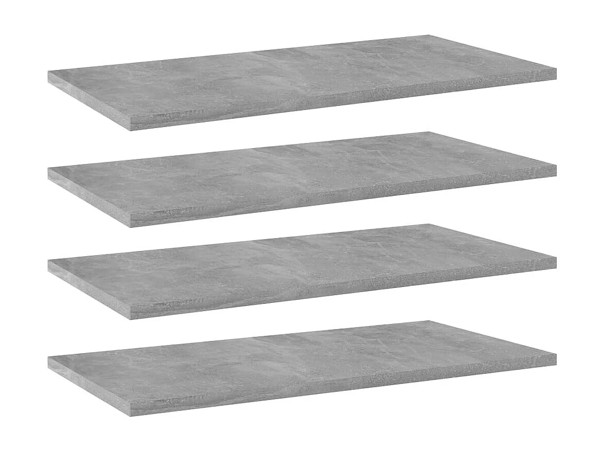 Panneaux de bibliothèque 4 pcs Gris béton 60x30x1,5cm Aggloméré