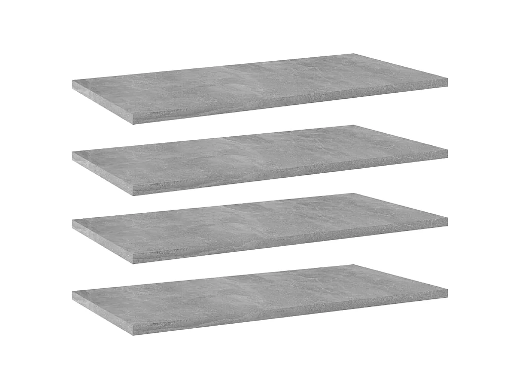Panneaux de bibliothèque 4 pcs Gris béton 60x30x1,5cm Aggloméré