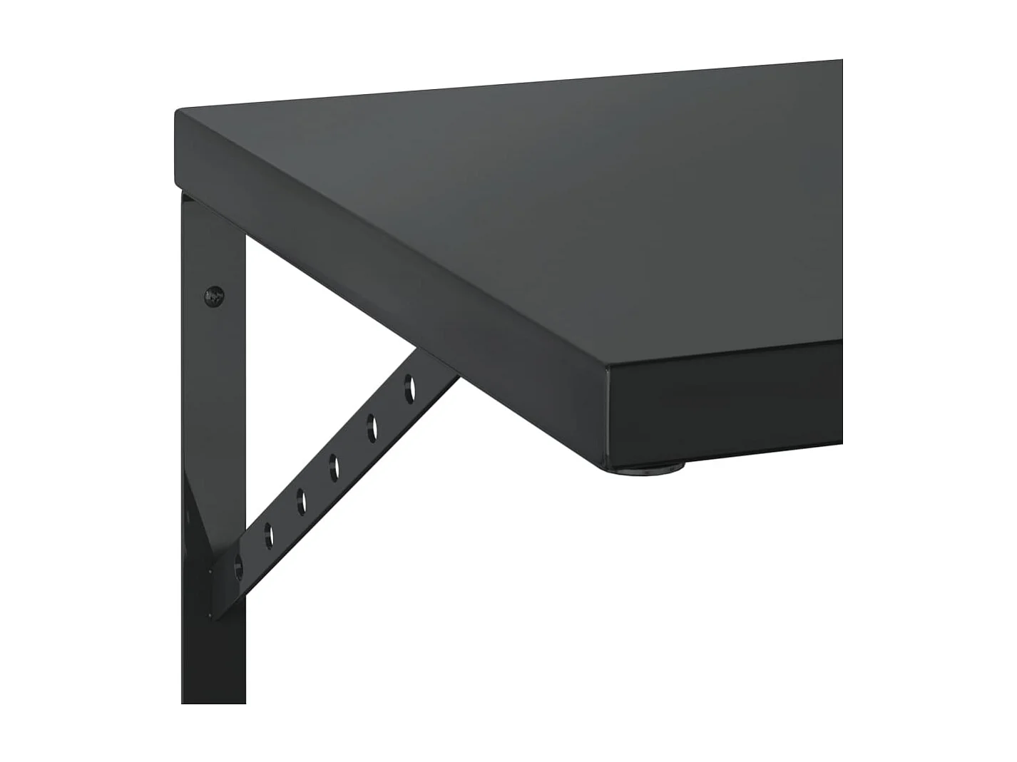 Étagères murales 2 pcs 75x40 cm noir acier inoxydable