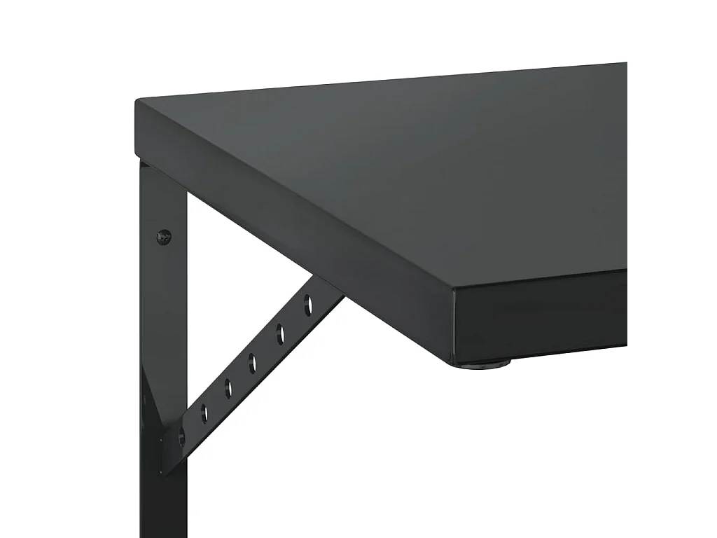Wandschappen 2 st 75x40 cm roestvrijstaal zwart