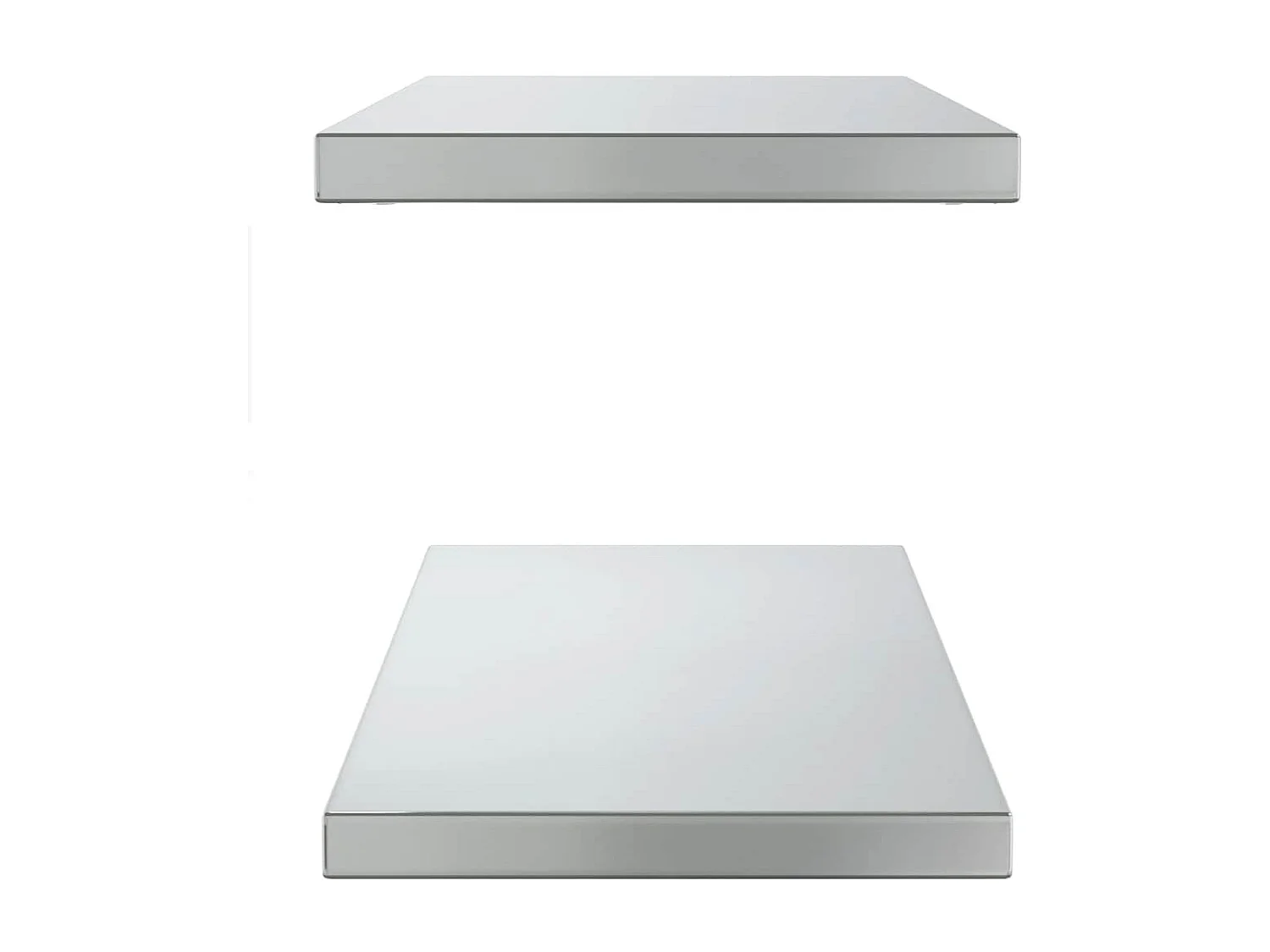 Étagères murales 2 pcs 75x30 cm argenté acier inoxydable