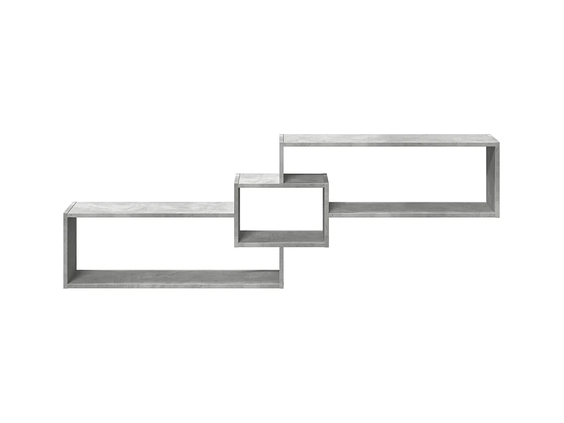 Wandkast 158x18x53 cm bewerkt hout betongrijs