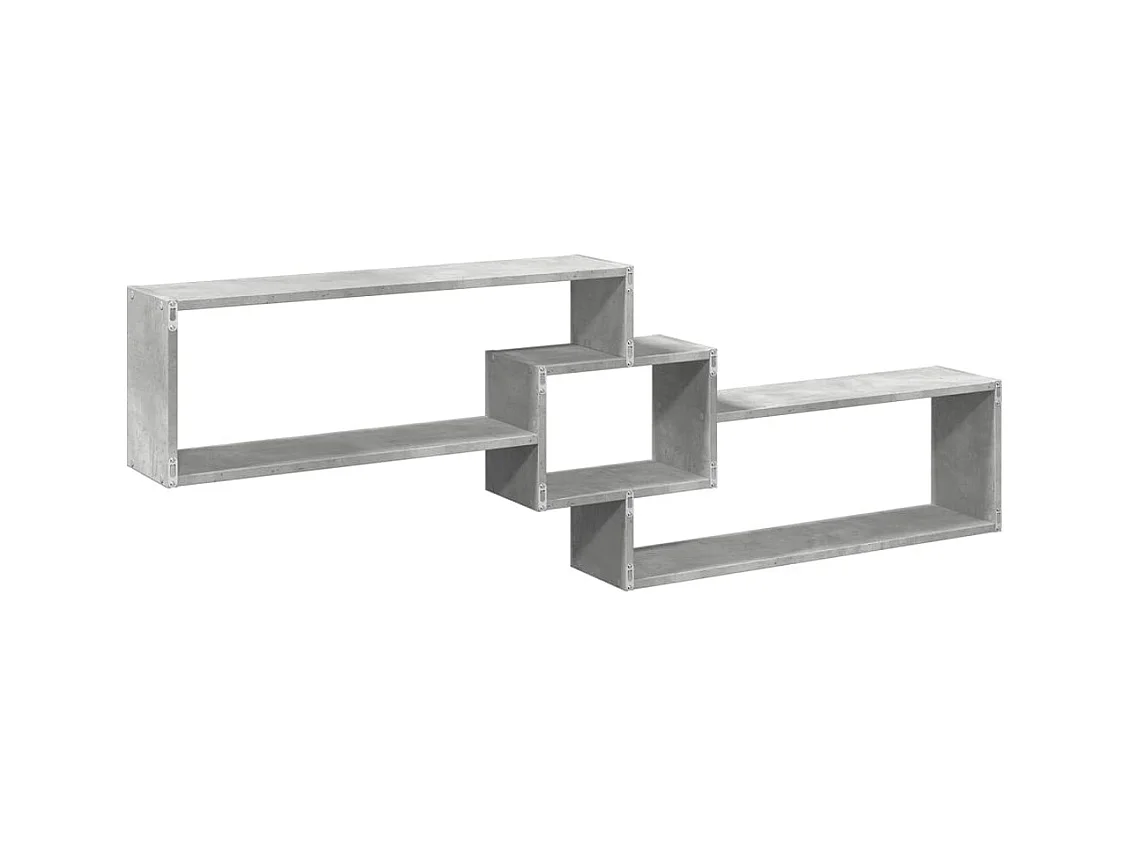 Wandkast 158x18x53 cm bewerkt hout betongrijs