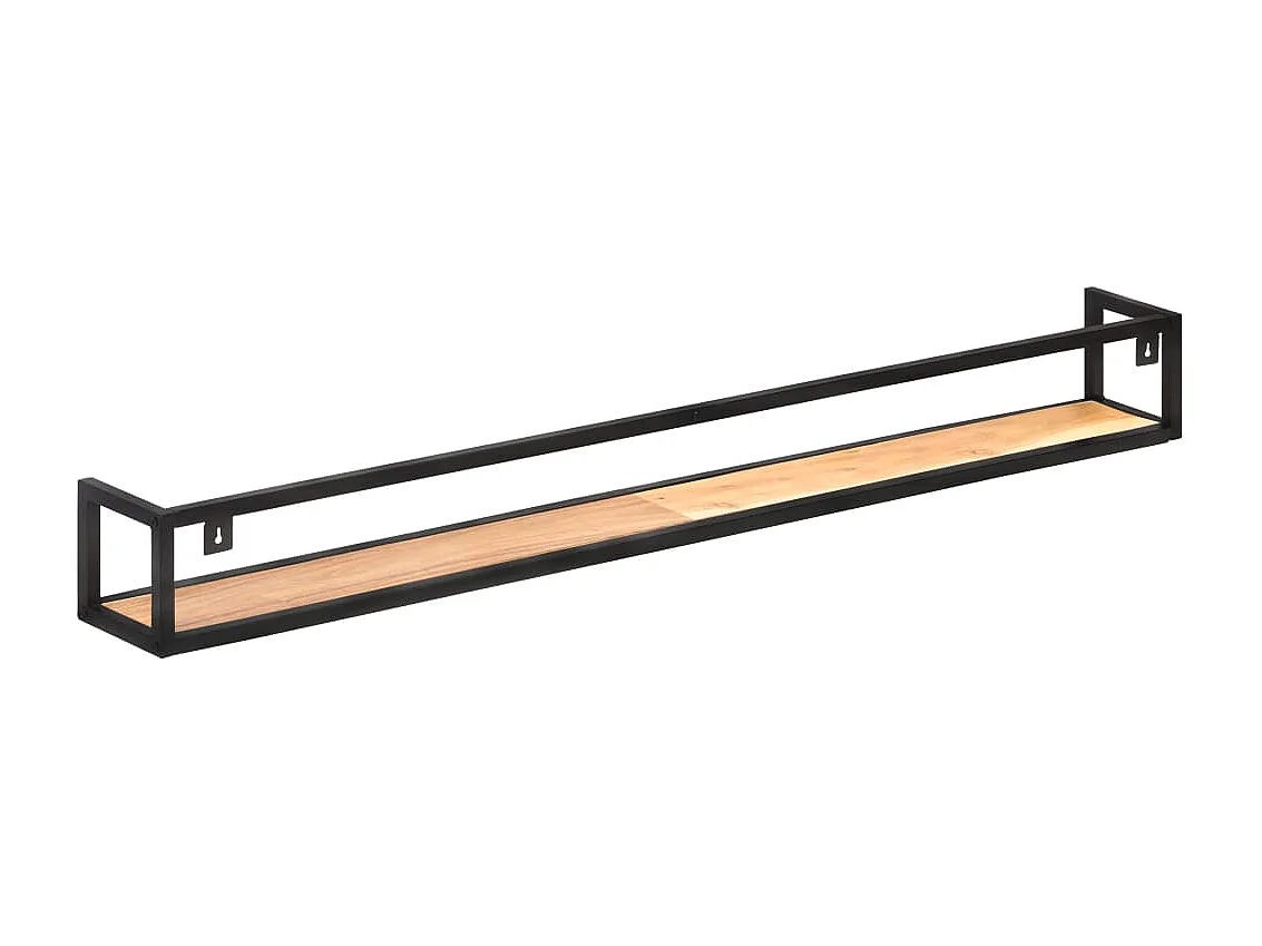Étagères murales 2 pcs 160 cm Bois d'acacia massif
