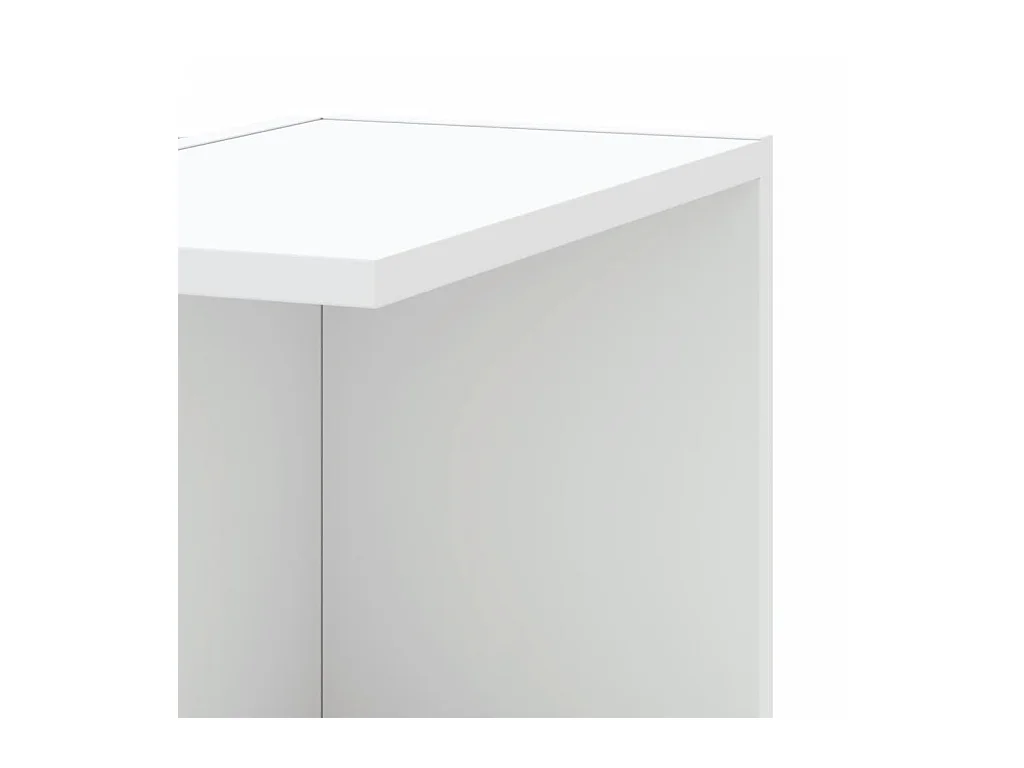 Estante parede p/ canto 36,5x36,5x140 cm deriv. madeira branco