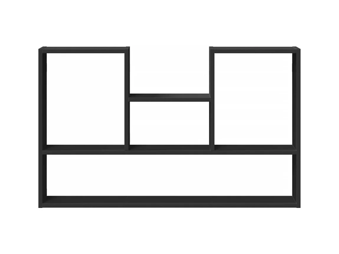 Wandschap 99x15x60 cm bewerkt hout zwart