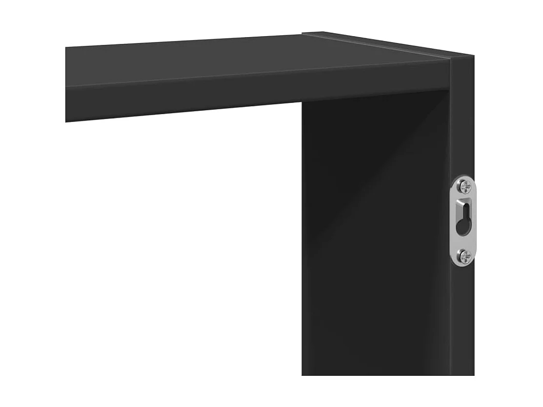 Wandschap 99x15x60 cm bewerkt hout zwart