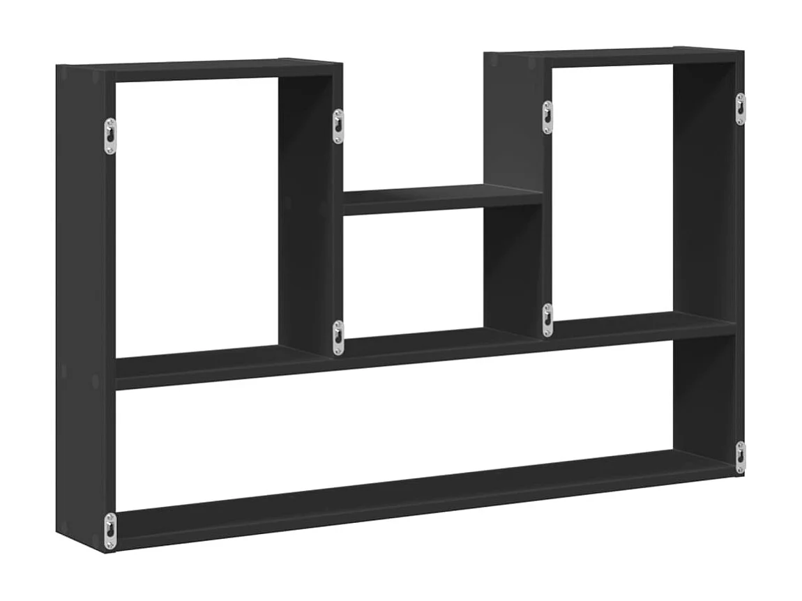 Étagère murale noir 99x15x60 cm bois d'ingénierie