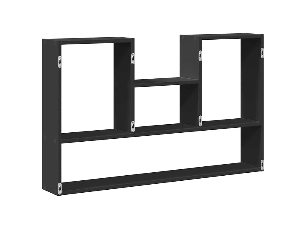 Étagère murale noir 99x15x60 cm bois d'ingénierie