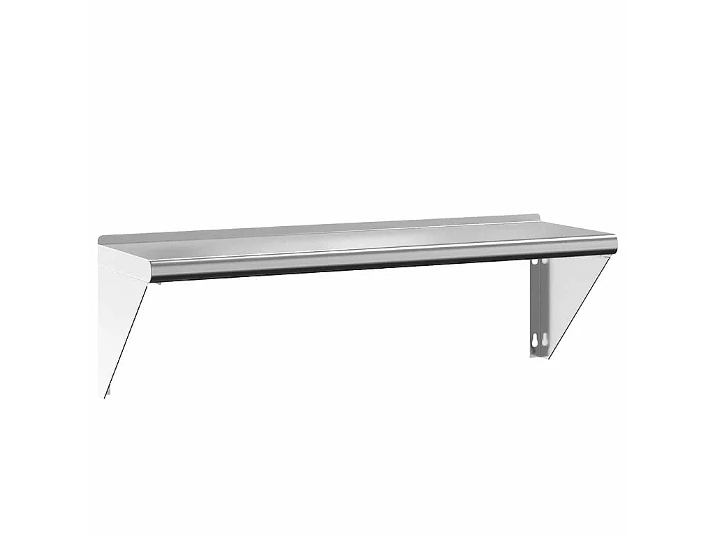 Mensola a Muro 100x30x31 cm Argento in Acciaio Inossidabile