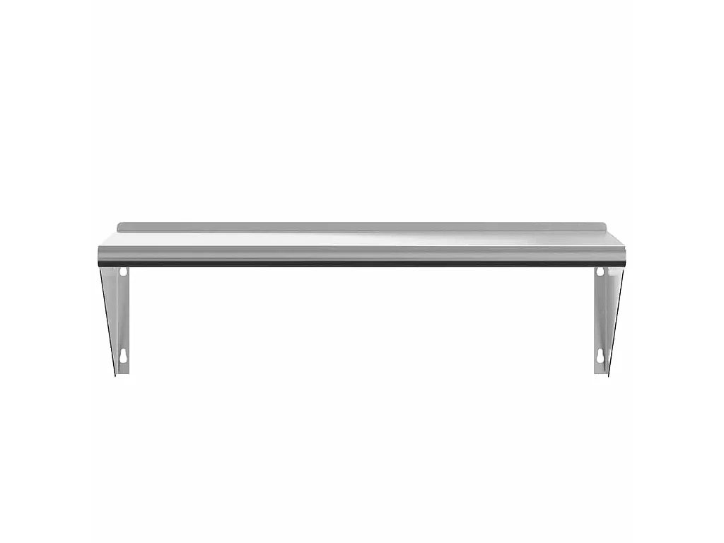 Mensola a Muro 100x30x31 cm Argento in Acciaio Inossidabile