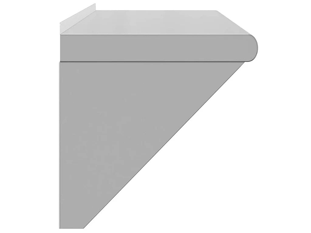 Mensola a Muro 100x30x31 cm Argento in Acciaio Inossidabile