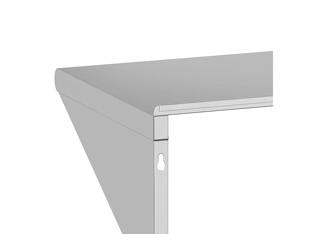 Mensola a Muro 100x30x31 cm Argento in Acciaio Inossidabile
