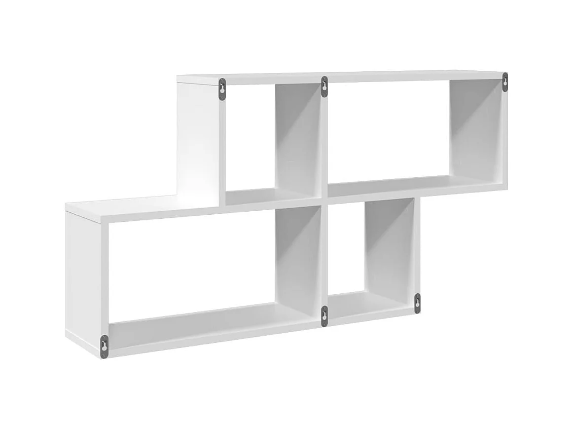 Estantería de pared madera ingeniería blanco 100x20x53 cm