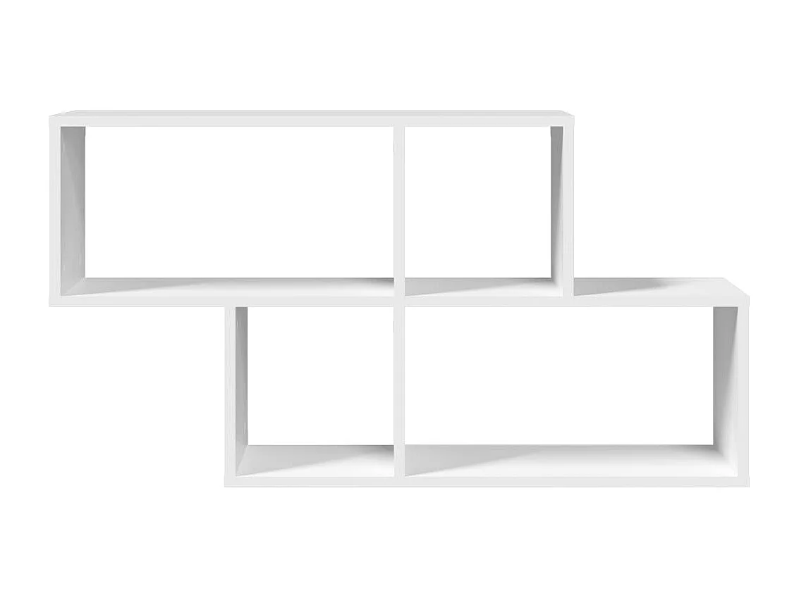 Étagère murale blanc 100x20x53 cm bois d'ingénierie