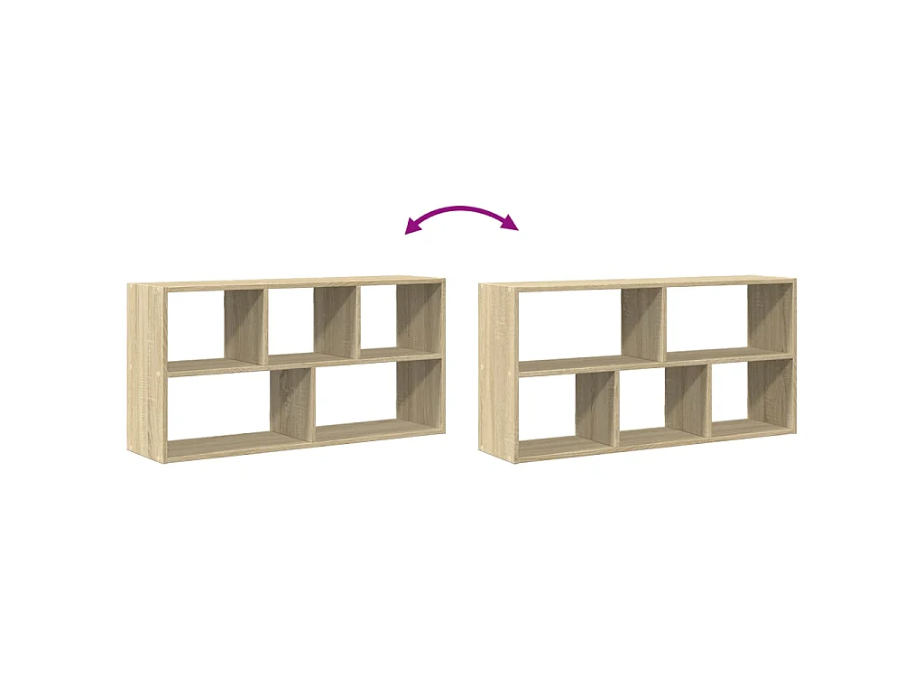 Wandregal Sonoma-Eiche 100x25x50 cm Holzwerkstoff
