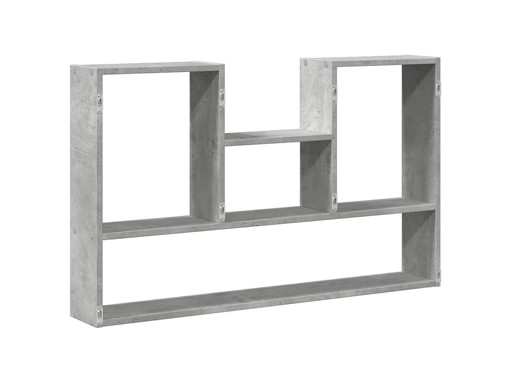 Wandschap 99x15x60 cm bewerkt hout betongrijs