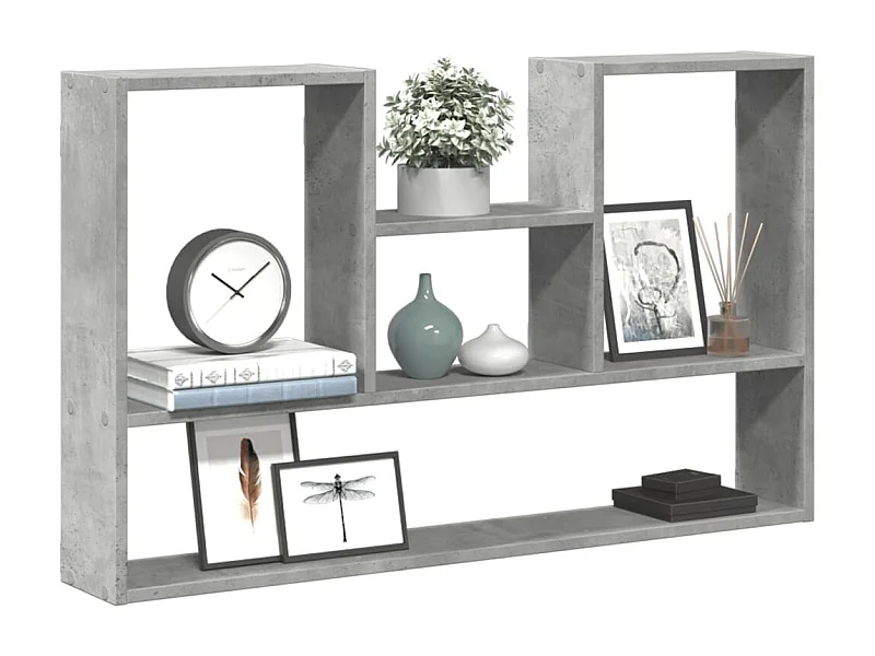 Étagère murale gris béton 99x15x60 cm bois d'ingénierie