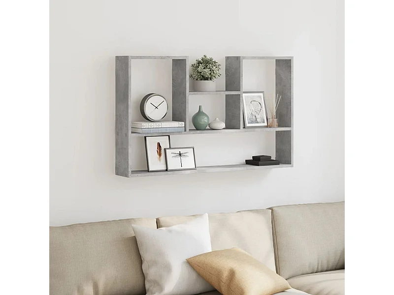 Wandregal Betongrau 99x15x60 cm Holzwerkstoff