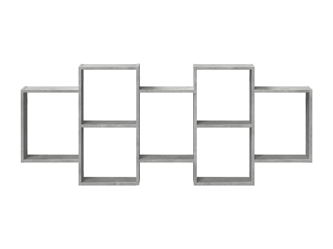 Scaffale a Muro Grigio Cemento 159x18x65 cm in Truciolato