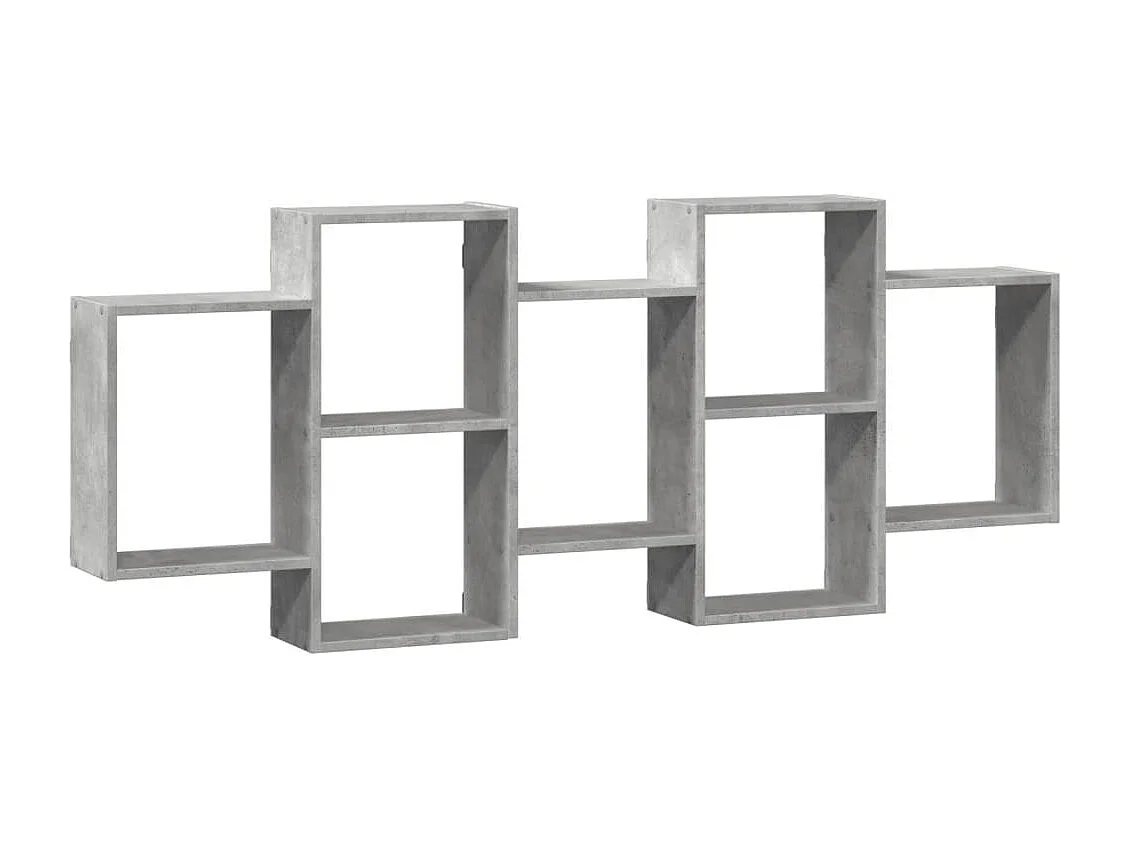 Wandschap 159x18x65 cm bewerkt hout betongrijs