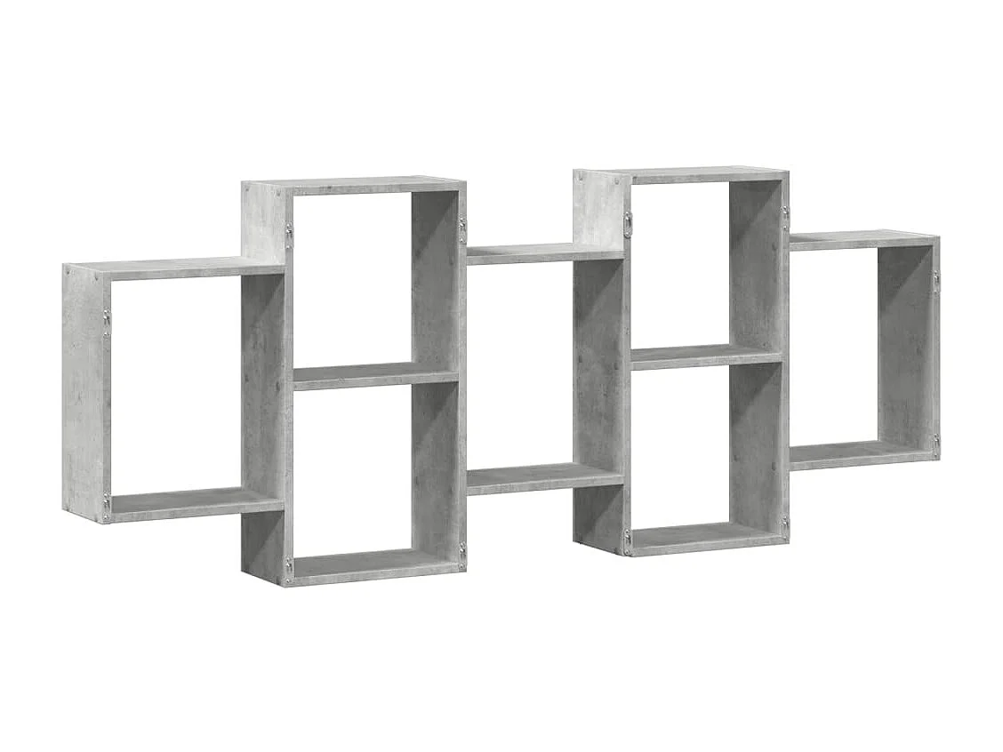 Wandschap 159x18x65 cm bewerkt hout betongrijs