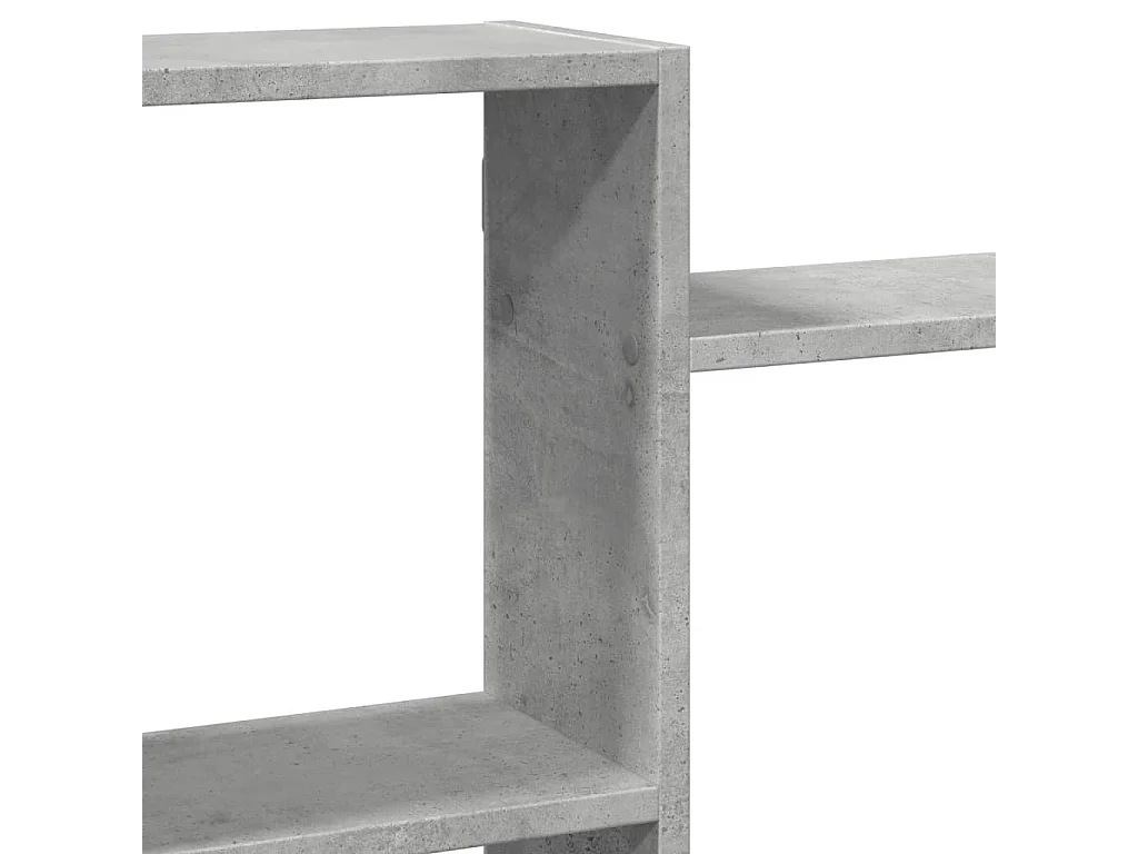 Wandschap 159x18x65 cm bewerkt hout betongrijs