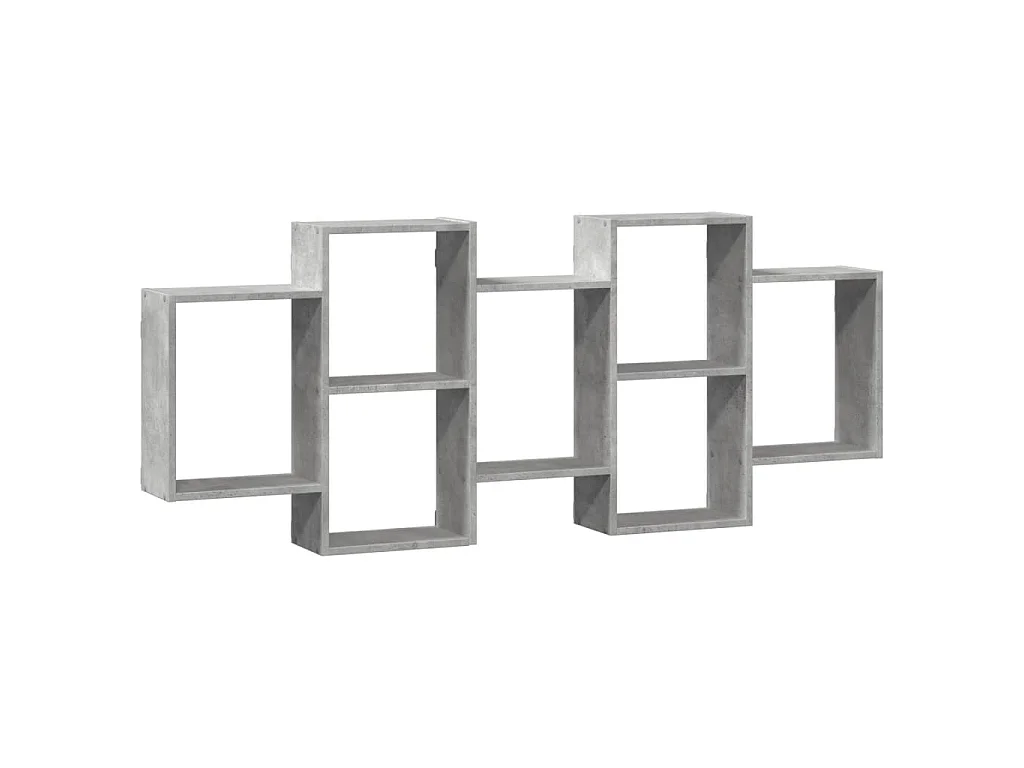 Wandschap 159x18x65 cm bewerkt hout betongrijs