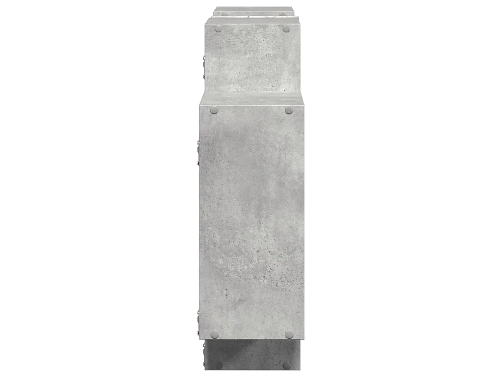 Wandregal Betongrau 159x18x65 cm Holzwerkstoff