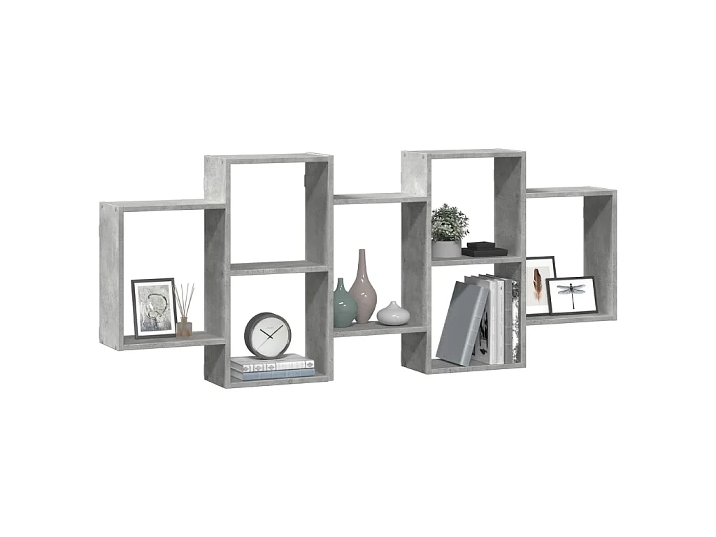 Wandregal Betongrau 159x18x65 cm Holzwerkstoff