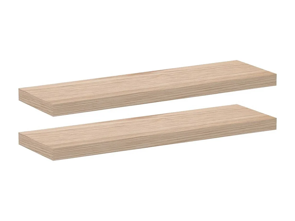 Estantes flotantes 2 uds madera de ingeniería 80x23,5x4 cm