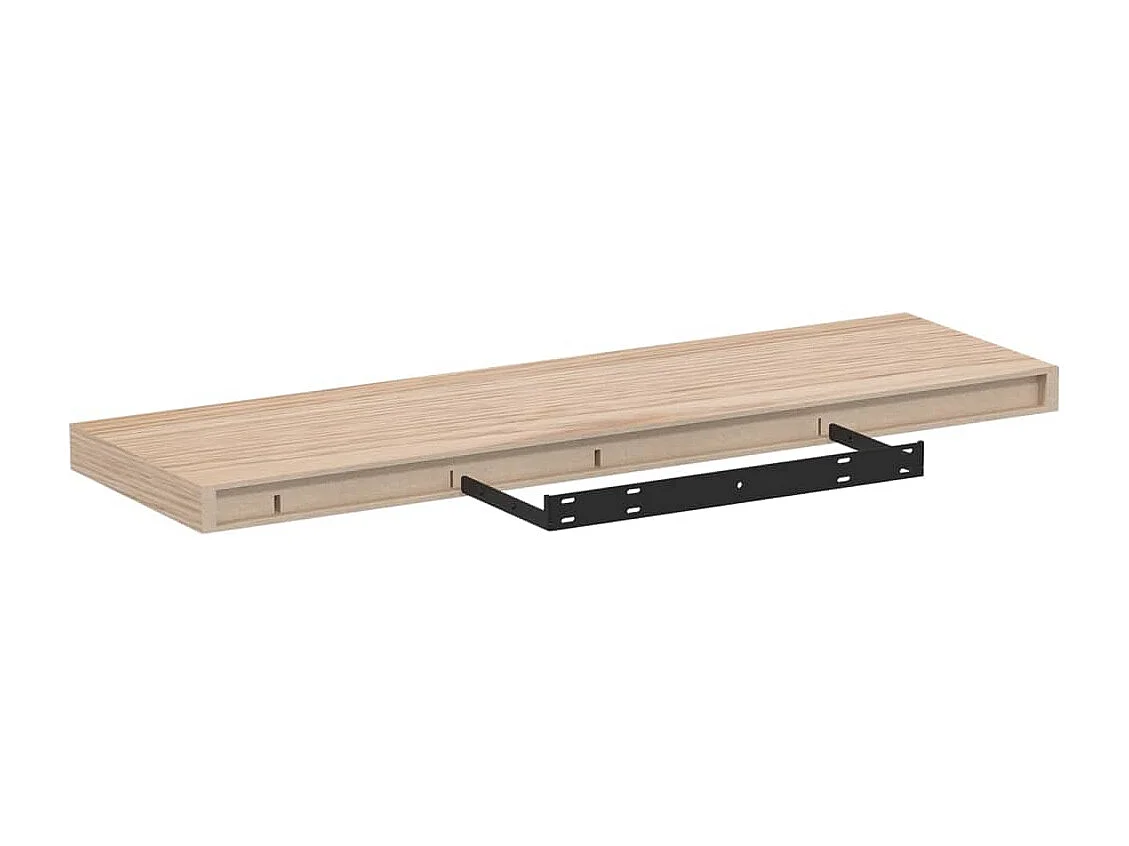Estantes flotantes 2 uds madera de ingeniería 80x23,5x4 cm