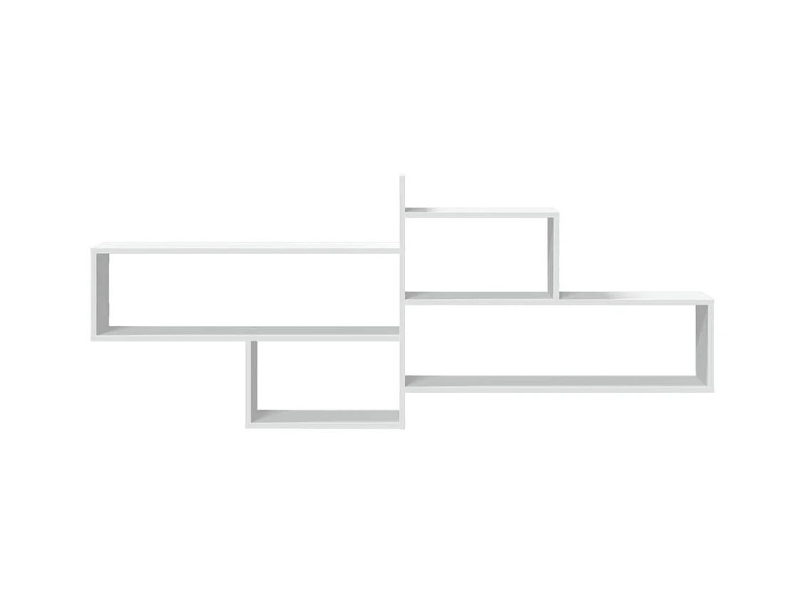 Estantería de pared madera ingeniería blanca 167,5x18x68 cm