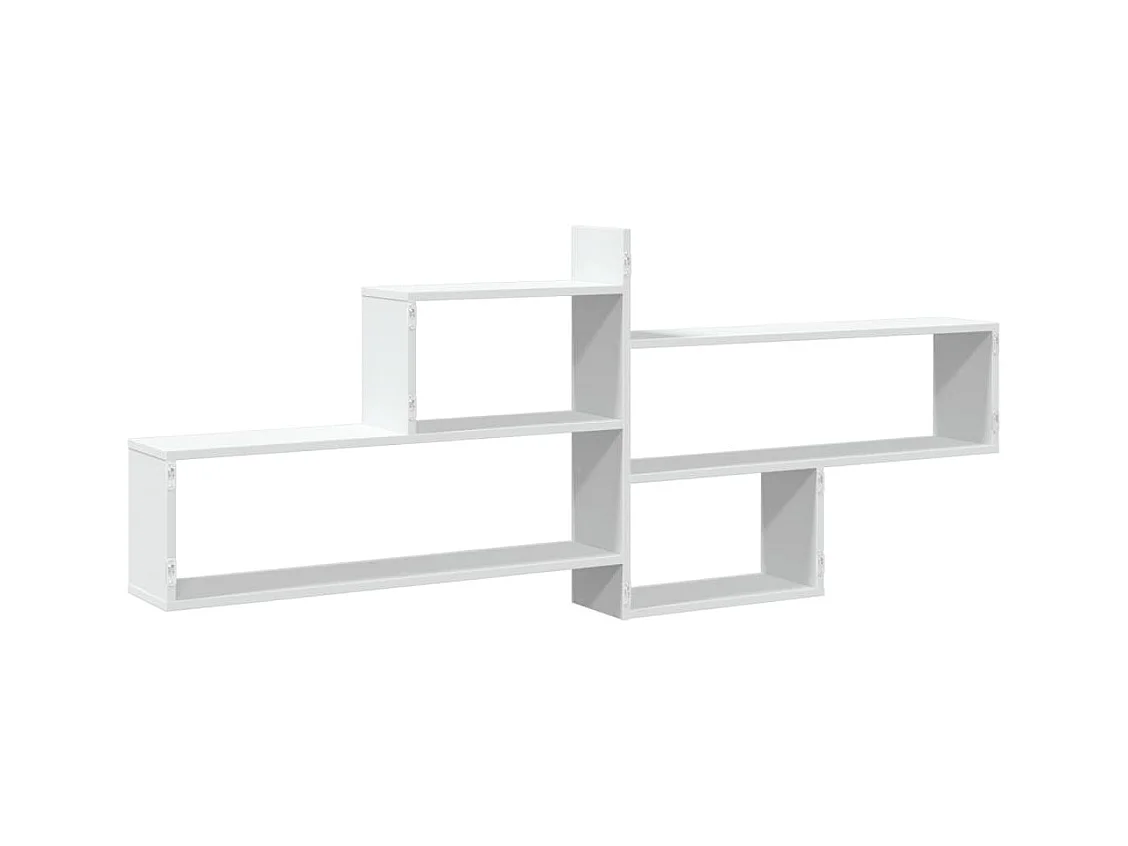 Estantería de pared madera ingeniería blanca 167,5x18x68 cm