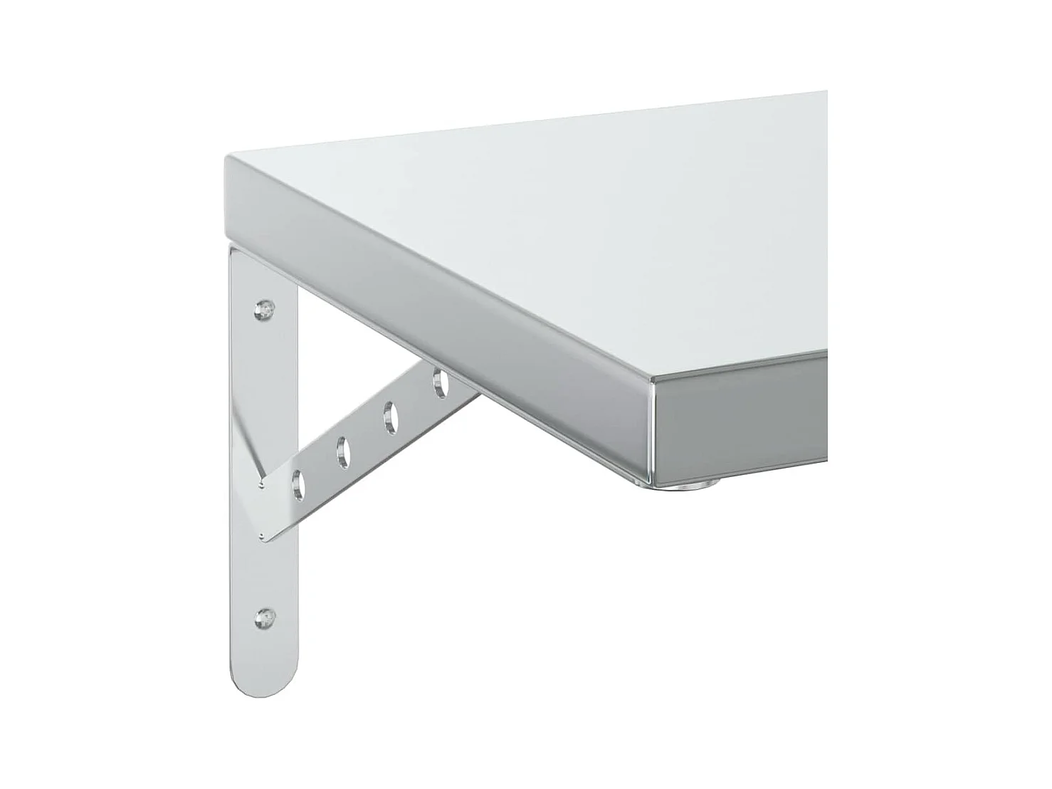 Mensole a Muro 2 pz 100x30 cm Argento in Acciaio Inossidabile