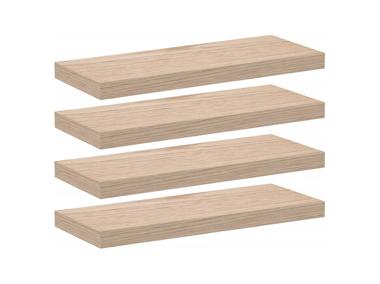 Étagères flottantes 4 pcs 60x23,5x4 cm bois d'ingénierie