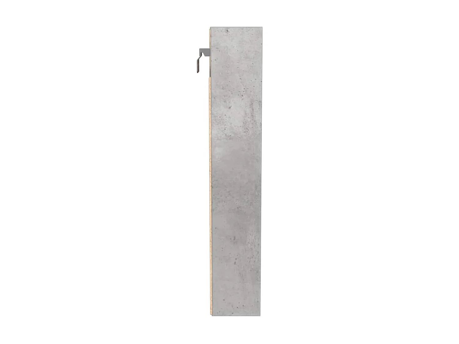 Armoire à vitrine gris béton 100x8,5x50 cm bois d'ingénierie
