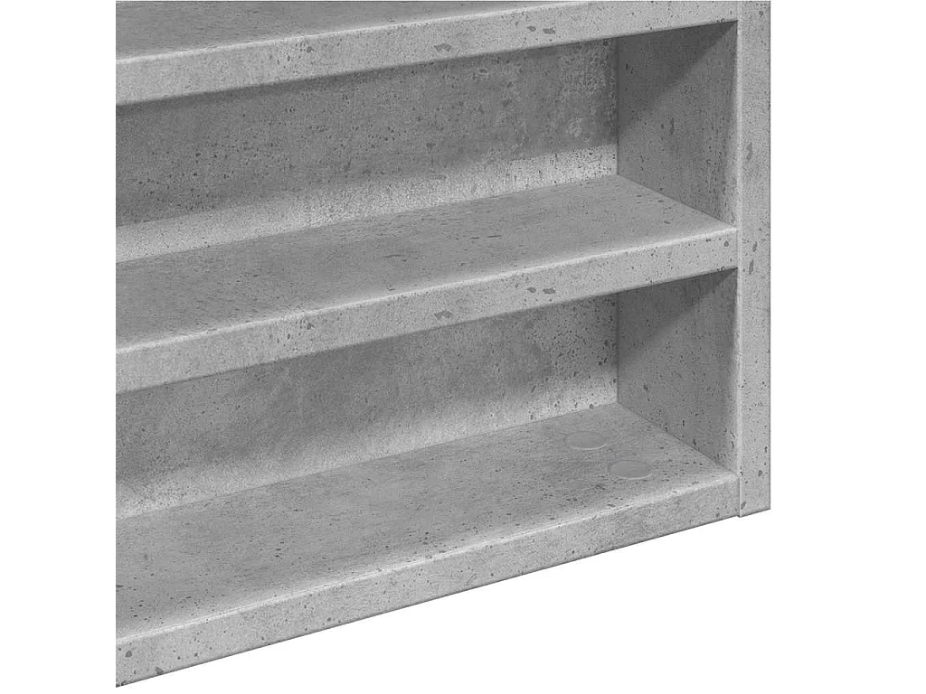 Armoire à vitrine gris béton 100x8,5x50 cm bois d'ingénierie