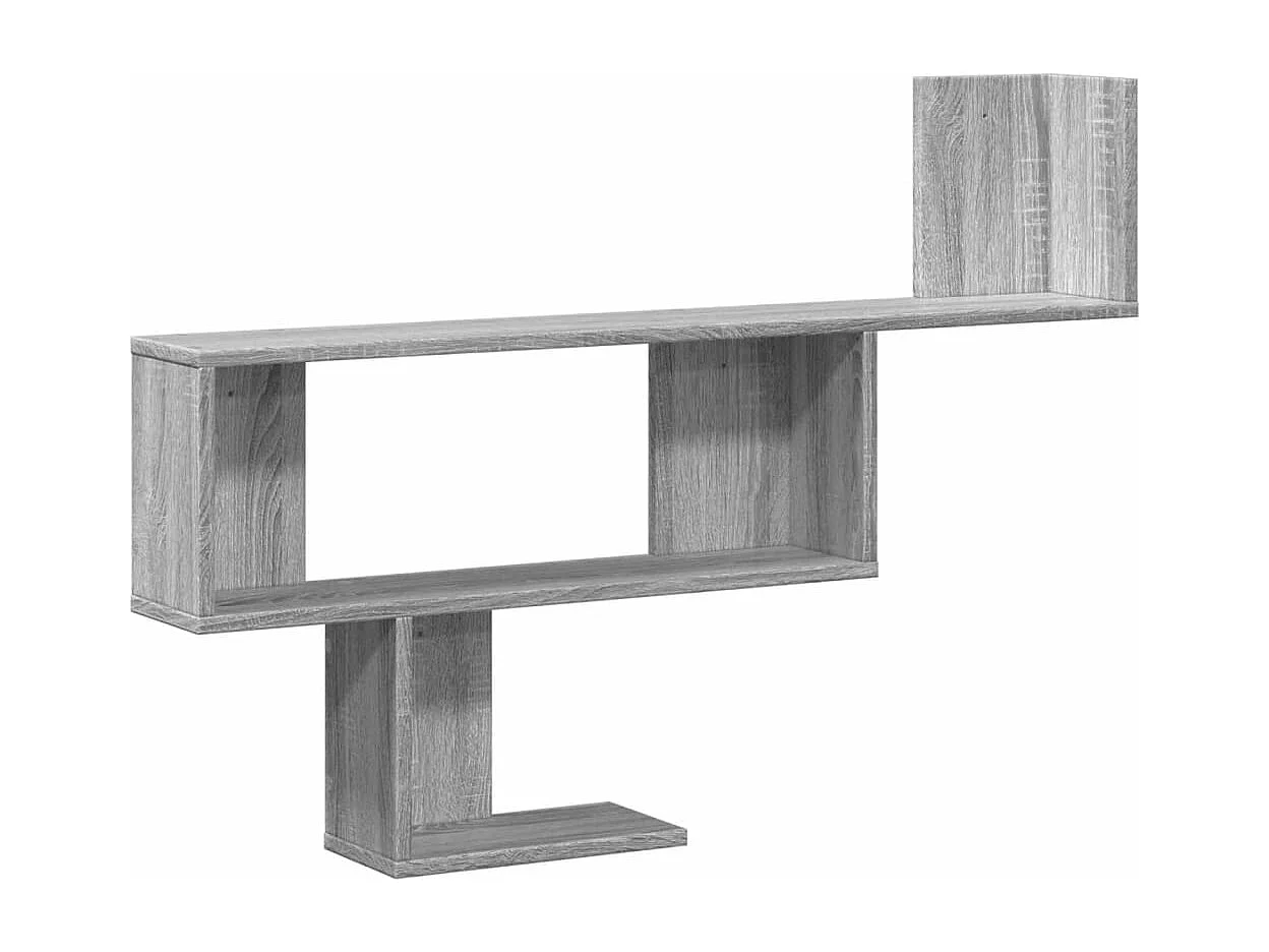Étagère murale sonoma gris 100x15x70 cm bois ingénierie