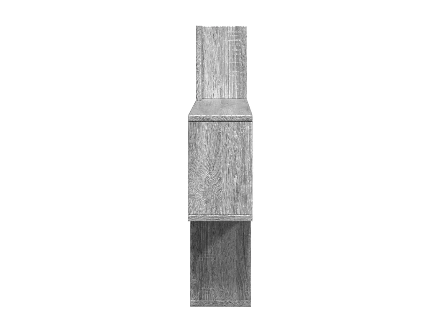 Wandschap 100x15x70 cm bewerkt hout grijs sonoma eikenkleurig