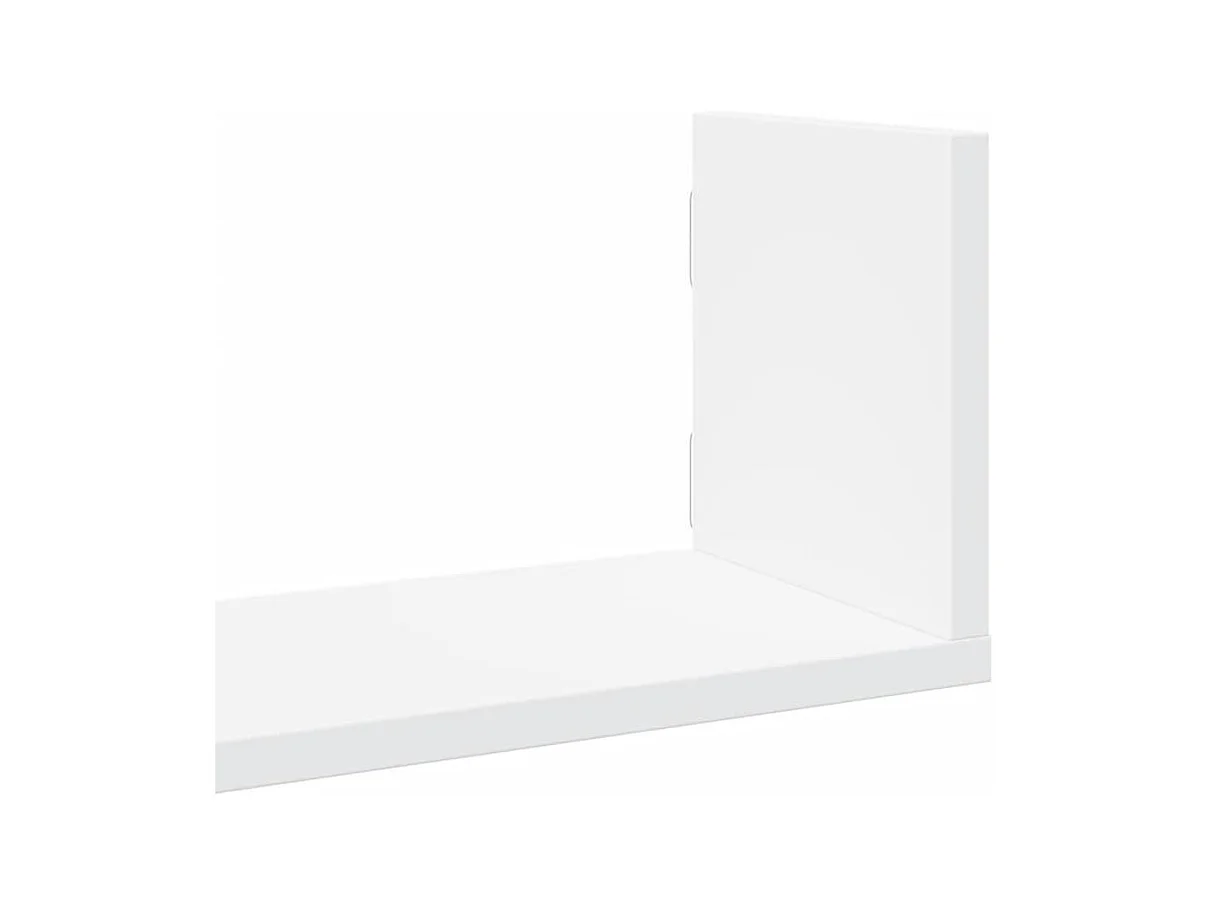 Étagères murales 3 pcs blanc 58x18x18 cm bois d'ingénierie