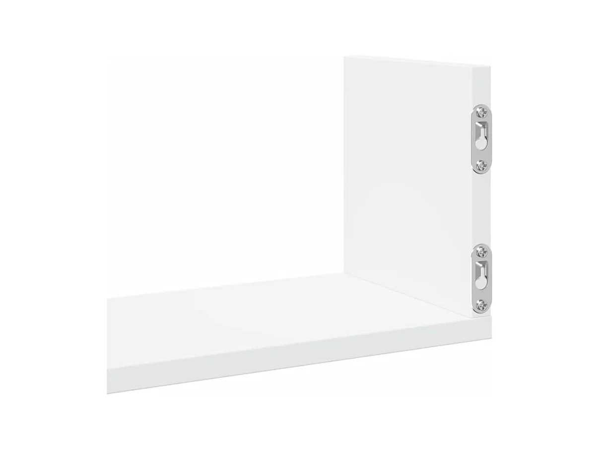 Étagères murales 3 pcs blanc 58x18x18 cm bois d'ingénierie