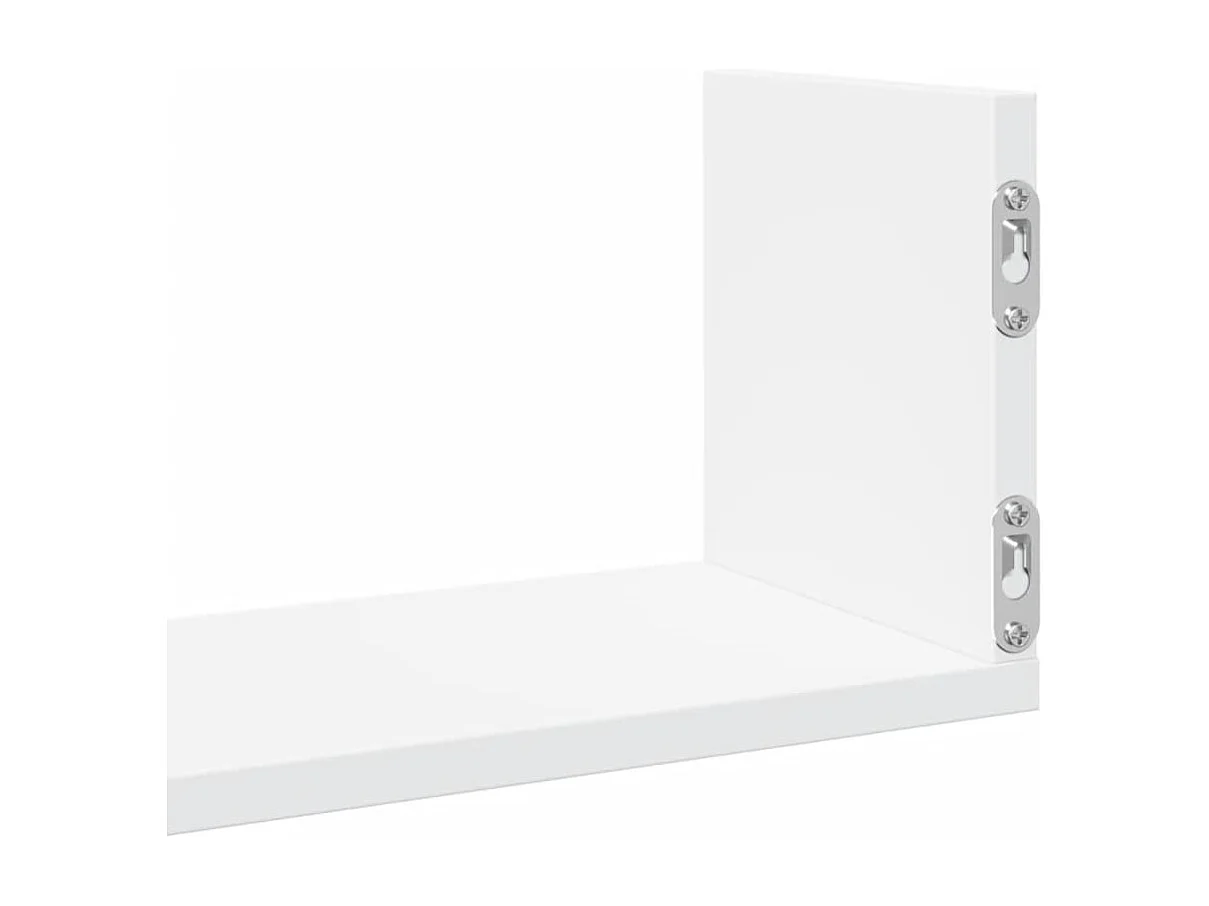 Étagères murales 3 pcs blanc 58x18x18 cm bois d'ingénierie